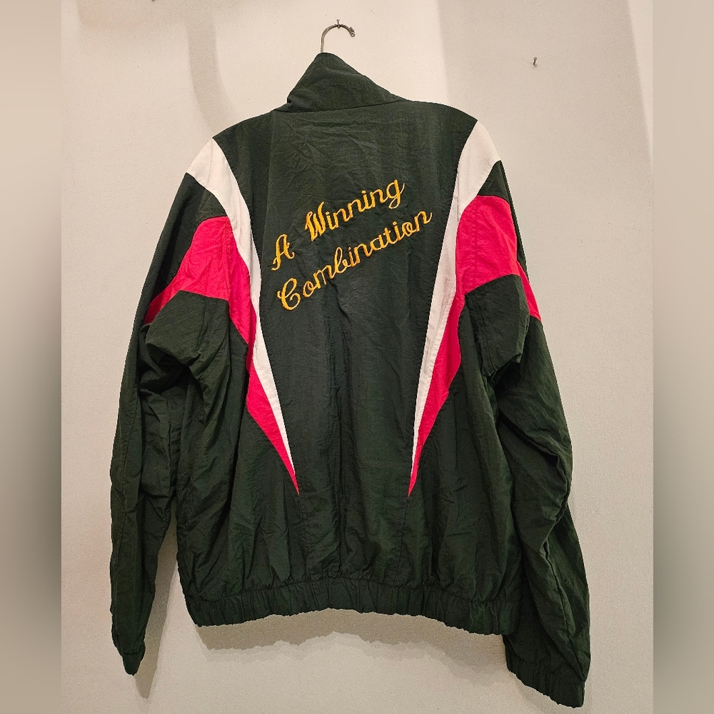 Vintage 1980's Pace Setter Retro Colored Windbreaker | Size Large